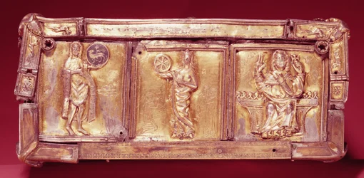 Seitenpaneel des Domnach Airgid Buchschreins, Clones, County Monaghan